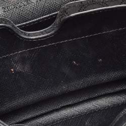 Pre Owned Michael Kors Black Leather Mini Envelope Crossbody Bag