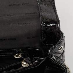 Pre Owned Michael Kors Black Quilted Leather Large Eyelet Sloan Chain Shoulder Bag