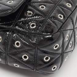Pre Owned Michael Kors Black Quilted Leather Large Eyelet Sloan Chain Shoulder Bag