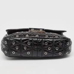 Pre Owned Michael Kors Black Quilted Leather Large Eyelet Sloan Chain Shoulder Bag