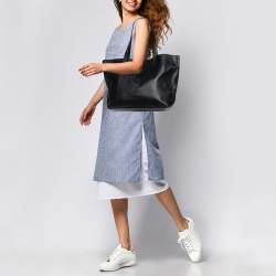 مملوكة مسبقًا Michael Kors Black Leather Jet Set Travel Tote