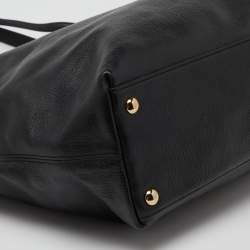 مملوكة مسبقًا Michael Kors Black Leather Jet Set Travel Tote