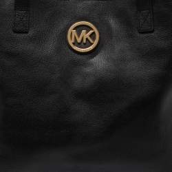 مملوكة مسبقًا Michael Kors Black Leather Jet Set Travel Tote