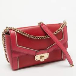 Michael Kors Pink Leather Kinsley Top Handle Bag