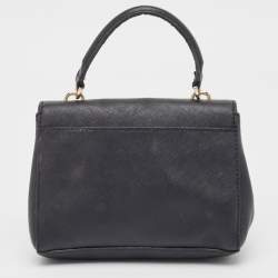 Michael Kors Black Leather Mini Ava Top Handle Bag