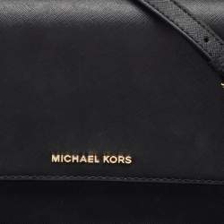 Michael Kors Black Saffiano Leather Large Daniela Crossbody Bag