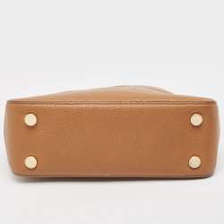 Michael Kors Brown Leather Cindy Dome Crossbody Bag