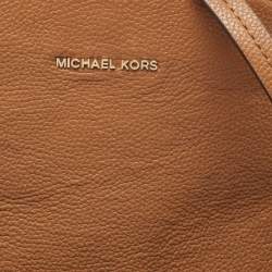 Michael Kors Brown Leather Cindy Dome Crossbody Bag