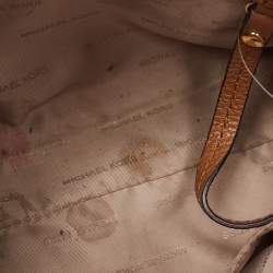 Michael Kors Brown Leather Cindy Dome Crossbody Bag