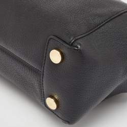 Pre Owned Michael Kors Black Leather Riley Satchel