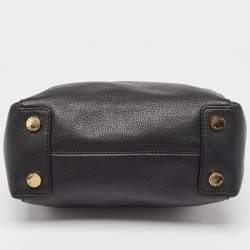 Pre Owned Michael Kors Black Leather Riley Satchel