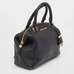 Pre Owned Michael Kors Black Leather Riley Satchel