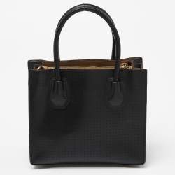 Michael Kors Black Perforated Leather Mercer Tote