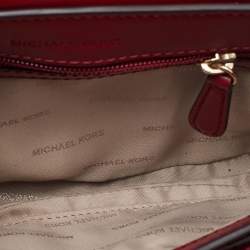 Michael Kors Red Leather Sloan Shoulder Bag