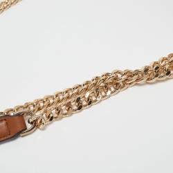 مملوكة مسبقًا Michael Kors Beige/Brown Signature Coated Canvas and Leather Large Whitney Shoulder Bag