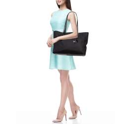 Pre Owned Michael Kors Black Nylon Large Sullivan Tote