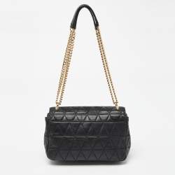 Michael Kors Black Quilted Leather Large Sloan Shoulder Bag