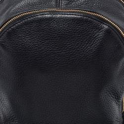 Michael Kors Black Leather Small Rhea Backpack