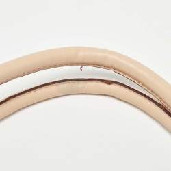 Pre Owned Michael Kors Brown/Beige Monogram Coated Canvas and Leather Drawstring Bag