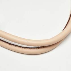 Pre Owned Michael Kors Brown/Beige Monogram Coated Canvas and Leather Drawstring Bag