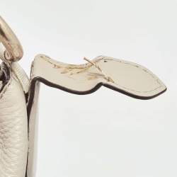 Pre Owned Michael Kors Light Grey Leather Elana Tassel Bucket Bag