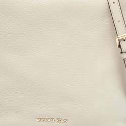 Pre Owned Michael Kors Light Grey Leather Elana Tassel Bucket Bag