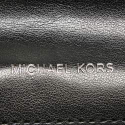 Pre Owned Michael Kors Black Quilted Leather Carmen Wallet On Chain