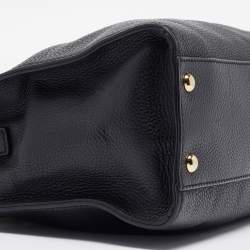 Pre Owned Michael Kors Black Leather East/West Hamilton Tote