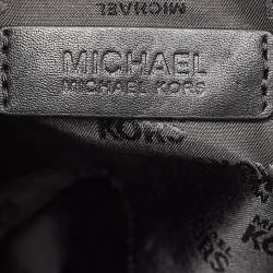 Michael Kors Black/Beige Signature Canvas and Leather Jet Set Tote