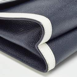 مملوكة مسبقًا Michael Kors Dark Blue/White Leather Large Whitney Convertible Shoulder Bag