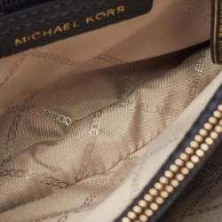 مملوكة مسبقًا Michael Kors Dark Blue/White Leather Large Whitney Convertible Shoulder Bag