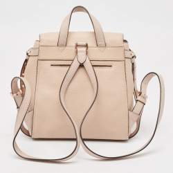 Pre Owned Michael Kors Two Tone Pink Leather Small Bristol Backpack
