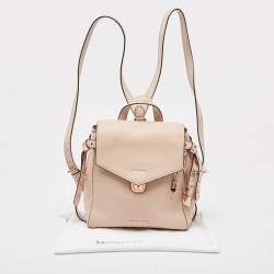 Pre Owned Michael Kors Two Tone Pink Leather Small Bristol Backpack