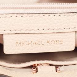 Pre Owned Michael Kors Two Tone Pink Leather Small Bristol Backpack