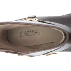 Pre Owned MICHAEL Michael Kors Brown Leather Fulton Ankle Boots Size 39