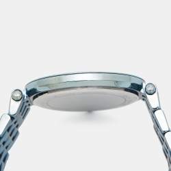 Michael Kors Silver Blue Ion-Plated Stainless Steel Darci Women's Wristwatch 39 mm