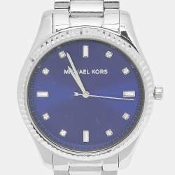 Michael Kors Blue Stainless Steel Blake MK3225 Unisex Wristwatch 41.50 mm