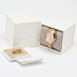 Michael Kors Rose Gold Plated Steel Bradshaw Chronograph MK5799 Women's Wristwatch 37 mm