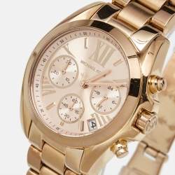 Michael Kors Rose Gold Plated Steel Bradshaw Chronograph MK5799 Women's Wristwatch 37 mm