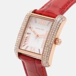 Michael Kors Red Croc Embossed Emery MK4689 Women's Wristwatch 27 mm