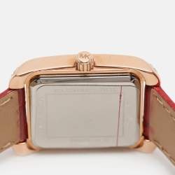 Michael Kors Red Croc Embossed Emery MK4689 Women's Wristwatch 27 mm