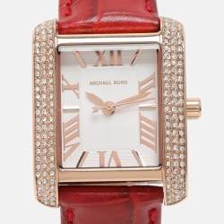 Michael Kors Red Croc Embossed Emery MK4689 Women's Wristwatch 27 mm