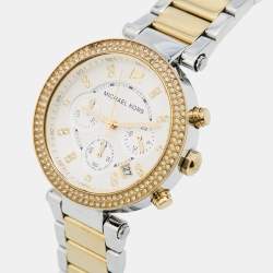 Michael Kors Silver White Dial Two-Tone Stainless Steel Parker MK5626 Women's Wristwatch 39 mm