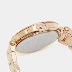 Michael Kors Silver Rose Gold PVD Coated Stainless Steel Parker MK5781 Women's Wristwatch 38 mm