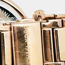 Michael Kors Silver Rose Gold PVD Coated Stainless Steel Parker MK5781 Women's Wristwatch 38 mm