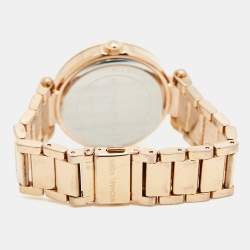 Michael Kors Silver Rose Gold PVD Coated Stainless Steel Parker MK5781 Women's Wristwatch 38 mm