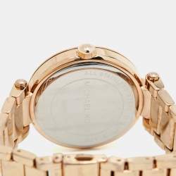 Michael Kors Silver Rose Gold PVD Coated Stainless Steel Parker MK5781 Women's Wristwatch 38 mm