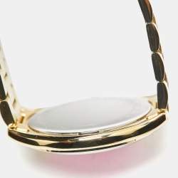 Pre Owned Michael Kors Pink Yellow Gold Plated Stainless Steel Runway MK3264 Women's Wristwatch 42 mm