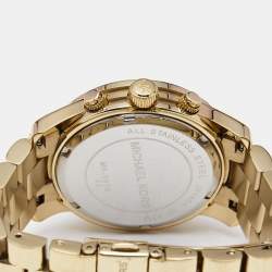 Michael Kors Pink Gold Plated Stainless Steel Runway MK5939 Women's Wristwatch 38 mm