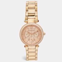 Michael Kors Champagne Rose Gold Plated Stainless Steel MK6352 Women's Wristwatch 33 mm 